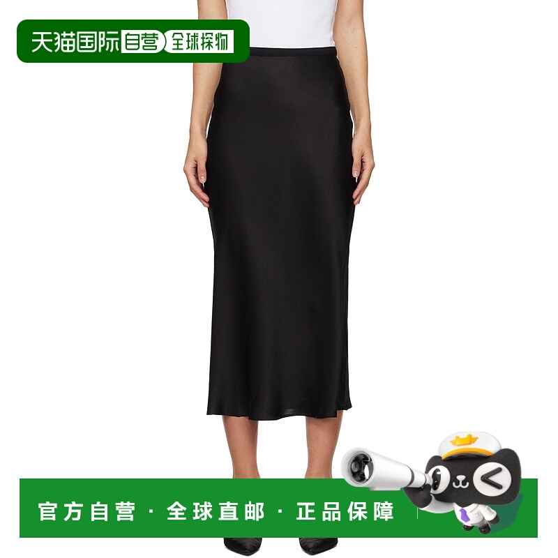 1h可退 香港直邮潮奢 ANINE BING 女士 黑色 Bar 半身裙 A04新款