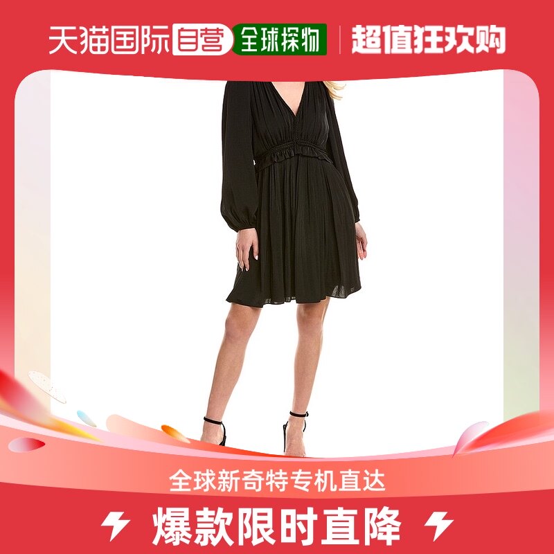 Kobi Halperin Alexis 迷你早秋新款连衣裙 黑色 【美国奥莱】直