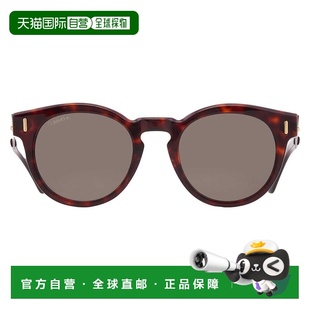 自营Calvin Klein Brown Oval Unisex Sunglasses CK21527S 220 5