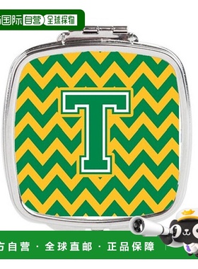 自营Carolines Treasures CJ1059-TSCM 字母 T 雪佛龙绿色和正品