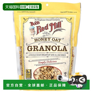 香港直邮鲍勃红磨坊,蜂蜜燕麦，12盎司（340克） ，麦片谷物麸皮
