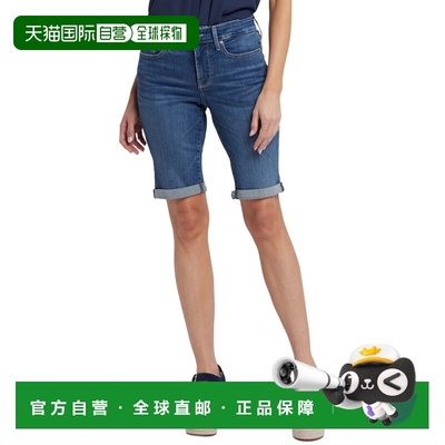 自营NYDJ Petite Briella Valencia Surf Short - blue 美国奥莱