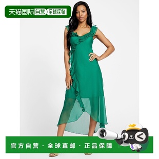 田野绿 Maxi连衣裙 美国奥莱直发 guess生态Xena 自营