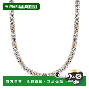 自营 Ross-Simons Sterling Silver Byzantine Necklace With 14k