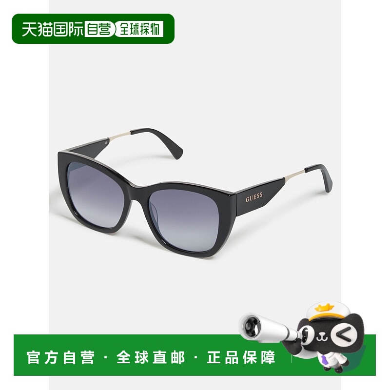 自营guess塑料圆角方形太阳镜 - 银色 美国奥莱直发
