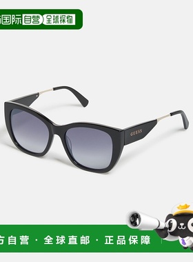 自营guess塑料圆角方形太阳镜 - 银色 美国奥莱直发