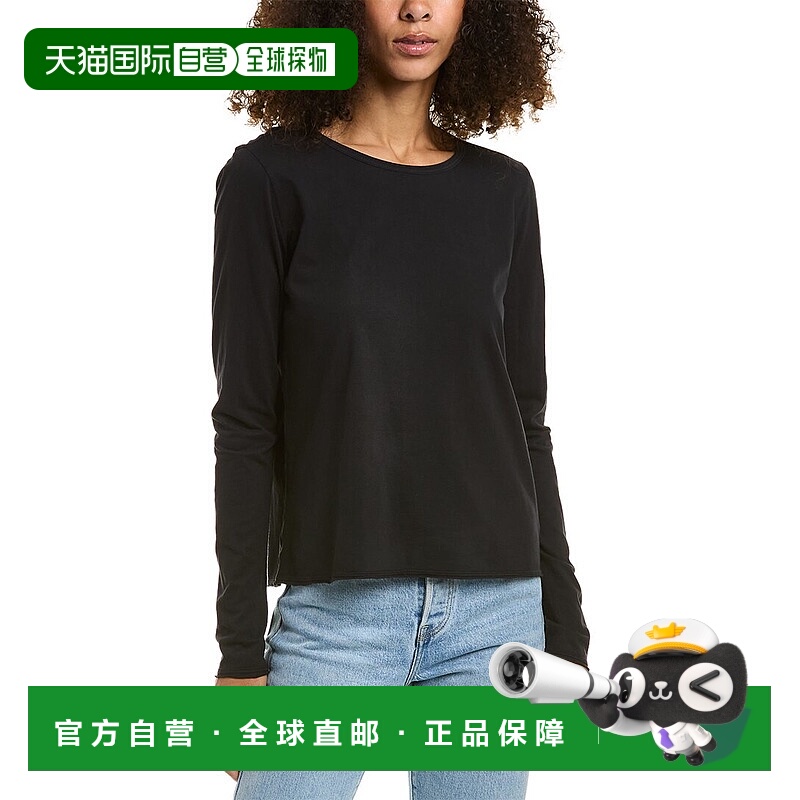 自营Bella Dahl圆领T恤-黑色 美国奥莱直发