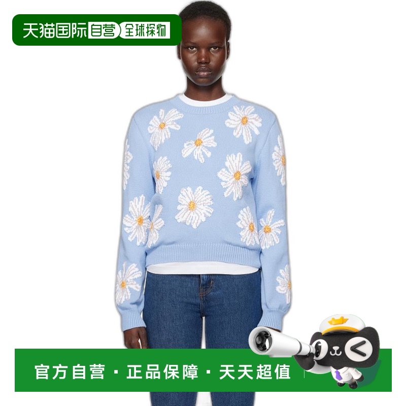 1h可退 【美国直邮】Moschino奧莉佛女士毛衣圆领针织罗纹女装流