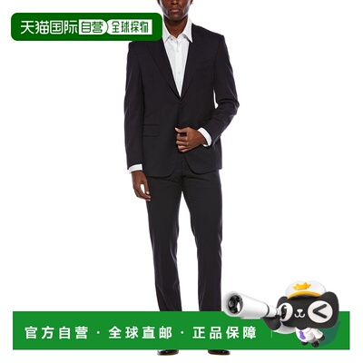 自营canali卡纳利两件套羊毛西装搭配平脚裤-蓝色 美国奥莱直发