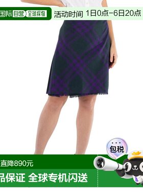 1h可退 【美国直邮】burberry 女士 半身裙裙子百褶裙中裙a字裙