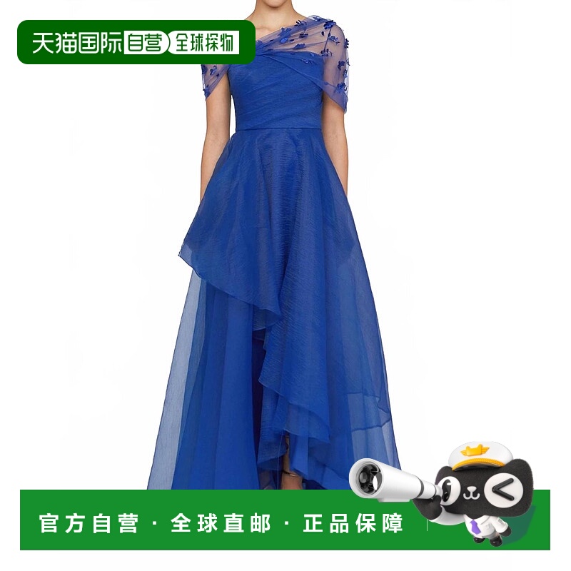 自营theiaAtlas Shawl Draped Gown In Sapphire - sapphire 美国