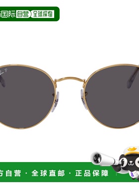 自营ray-banRay Ban Round Metal Polarized Black Unisex Sungla