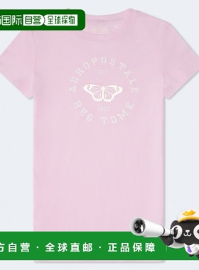 自营Aeropostale Butterfly Foil Graphic Tee - pink 667 美国奥