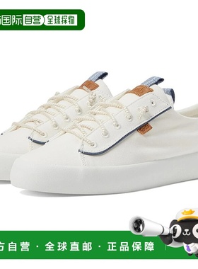 自营Keds Kickback Sneakers Womens Nautical White Canvas Slip