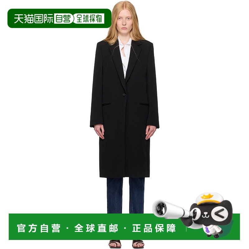 1h可退 香港直邮潮奢 TOTÊME 女士 黑色 Classic Tailored 大衣 2
