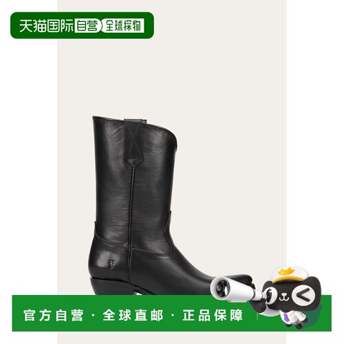 自营Frye女式Sacha Mid Pull On M-黑色 美国奥莱直发