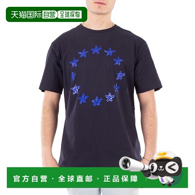自营 Etudes Stars印花普通棉T恤-海军蓝 美国男装上衣直发奥莱