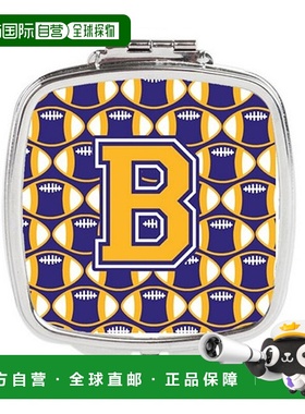 自营Carolines Treasures CJ1064-BSCM 字母 B 足球紫色和金正品