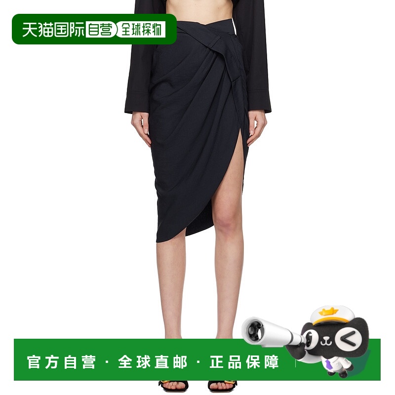 1h可退 香港直邮潮奢 Jacquemus 女士 海军蓝 La Jupe Saudade 半