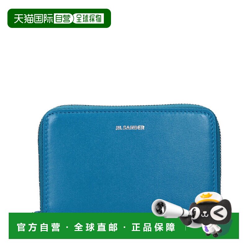 自营Jil Sander Leather Women's Wallets - blue 美国奥莱直发