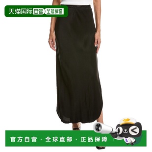 自营Bella Dahl Asymmetric Side Slit Bias Skirt - black 美国