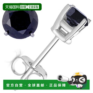克拉黑钻石耳钉 jewels2.50 vir 美国奥莱 白金 白色 14k 自营