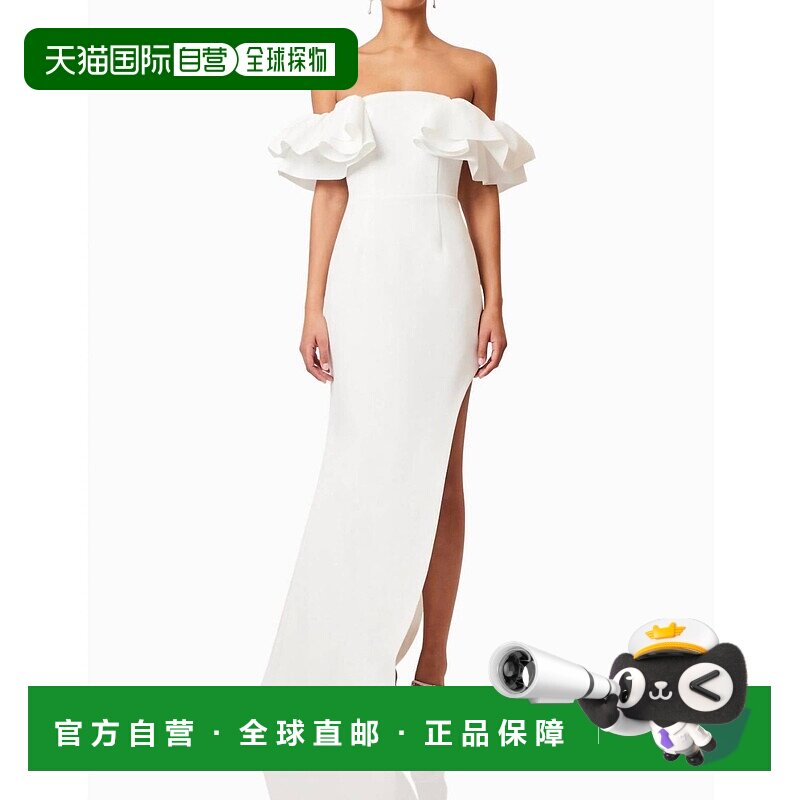 自营 elliatt白色天竺葵Hilo露肩连衣裙 【美国奥莱】直发新款图片