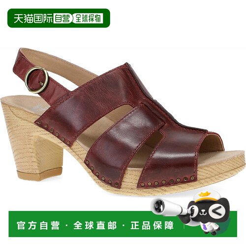 自营 dansko女子塔蒂亚娜露趾凉鞋在葡萄酒-葡萄酒 美国奥莱直发