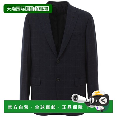自营Brioni Wool Men's Blazer - Blue 外套美国直发奥莱
