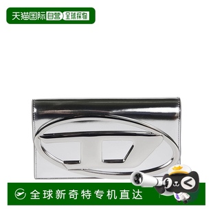美国奥莱直发 自营 diesel金属银钱包 带可拆卸表带 白色