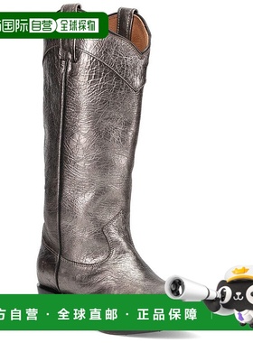 自营 Frye Billy Daisy灰色拉式皮靴 美国奥莱直发女靴西部靴