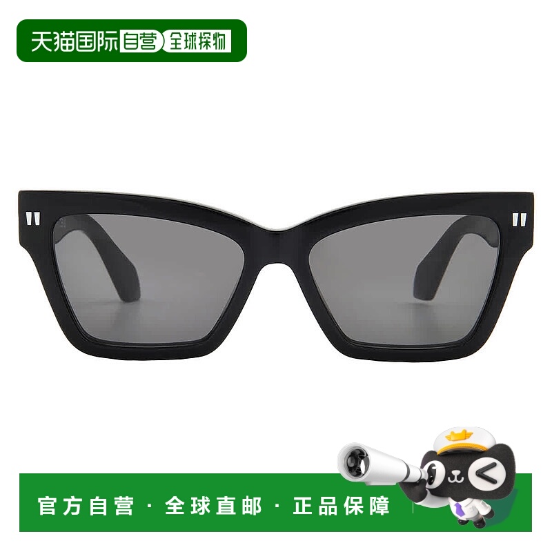 自营Off-White CINCINNATI Dark Grey Cat Eye Unisex Sunglasses