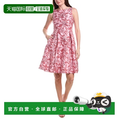 自营Adrianna Papell Floral Jacquard Mini Dress - pink 美国奥
