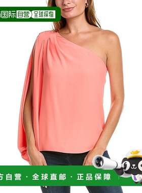 自营 Trina Turk Tahiti Top 三文鱼 美国奥莱直发女装上衣性感