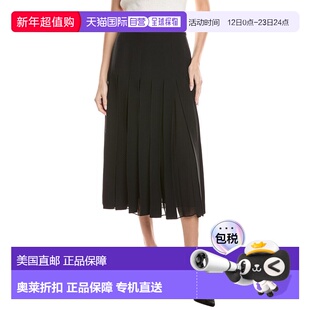 自营Lafayette 148 New York Box Pleat Wool & Silk-Blend Midi