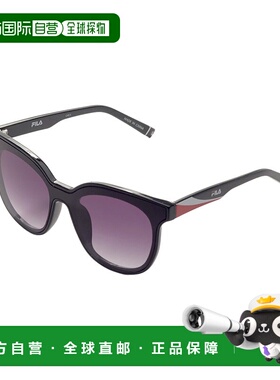 自营 Fila女式54毫米黑色太阳镜-黑色 美国奥莱直发