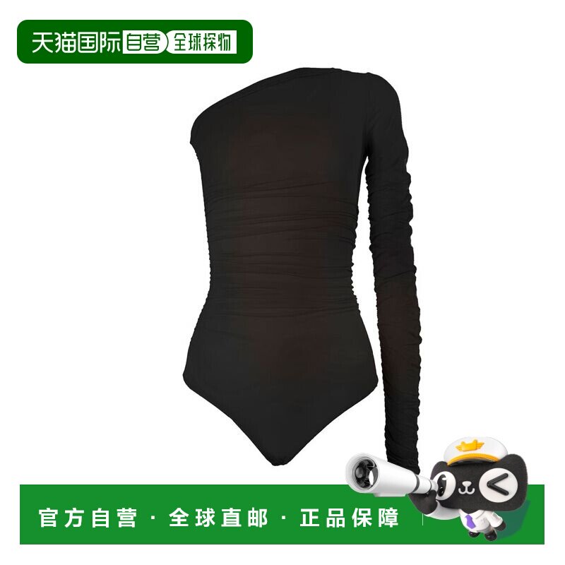 自营wolford透明悬垂细绳体-黑色 美国奥莱直发性感连体衣