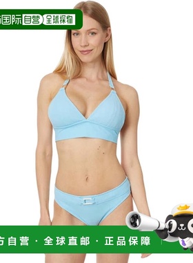 自营Women's Lilly Pulitzer Seelie Halter Bikini Top Hydra Bl