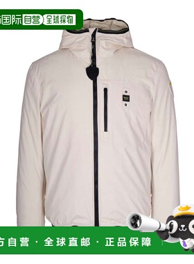 自营blauerMonochromatic Neoprene Puffer Jacket with Zippered