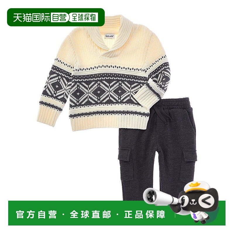 自营Splendid 2pc Sweater & Pant Set - black 美国奥莱直发