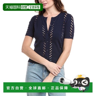 rag 美国奥莱直发针织衫 蓝色 bone碎骨丹娜开襟羊毛衫 自营