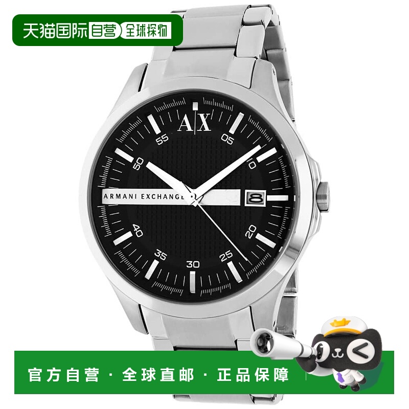 自营Armani Exchange男士黑色表盘手表-黑色 美国奥莱直发