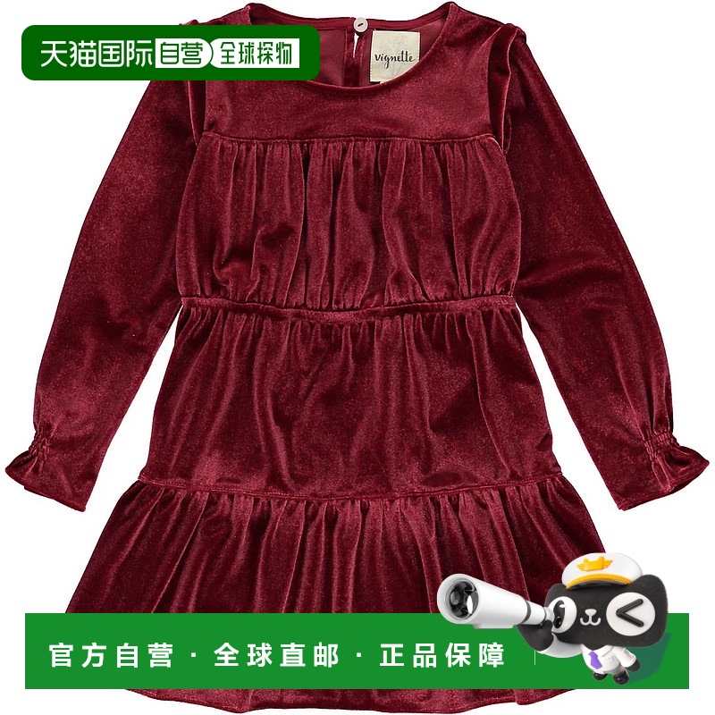 自营 vignette女童 Bennett 连衣裙(勃艮第色) - 勃艮第色 美国