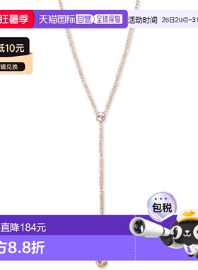【美国直邮】givenchy 通用 项链纪梵希水晶玫瑰金吊坠
