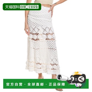 白色 中长半身裙 美国奥莱直发a字裙 Jana 自营ALEXIS