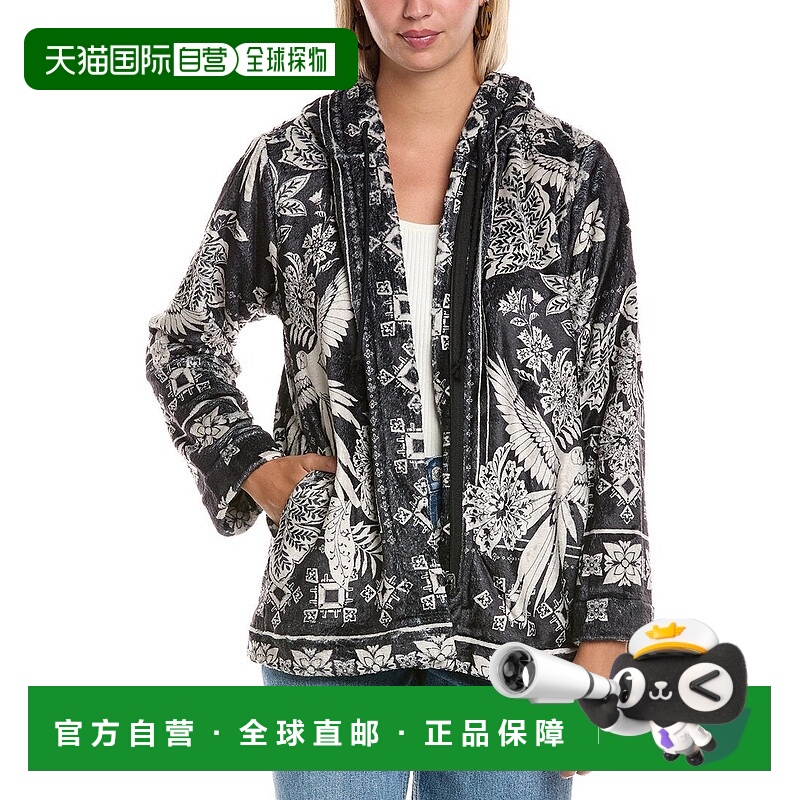 自营Johnny Was Joan拉链连帽衫夏尔巴人夹克-红色 美国奥莱直发