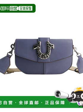 自营 True Religion 带标志性徽标装饰的单肩包 - 蓝色 美国奥莱