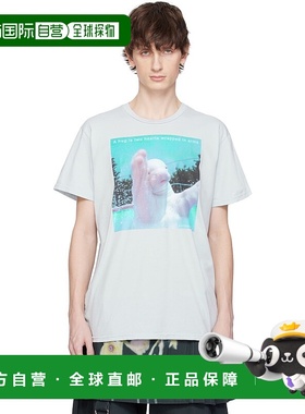 1h可退 香港直邮潮奢 Collina Strada 男士 蓝色 A Hug Graphic T