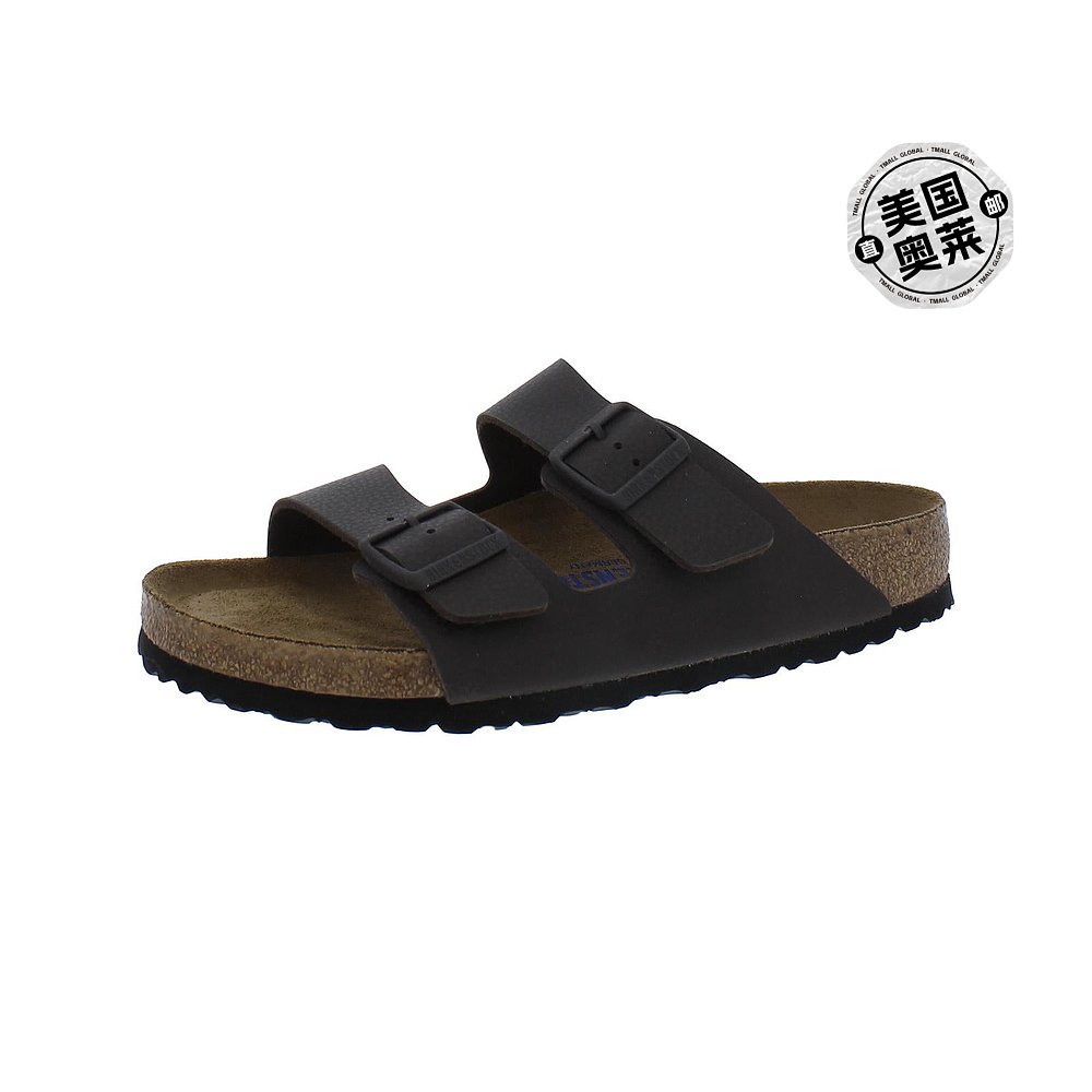 birkenstockArizona BS 女式皮革鞋床拖鞋 - 巧克力色 【美国奥莱 女鞋 时装凉鞋 原图主图