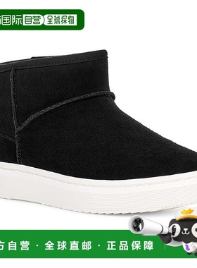 自营UGG Alameda Mini Sneakers女式美国7.5黑色绒面滑靴KHD1893-